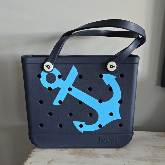BOGG BAG Handbags - Baby (Medium) Bogg Bag Navy With Anchor